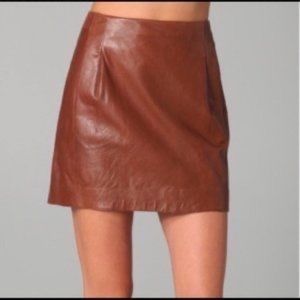 Vince Leather Mini skirt NWT